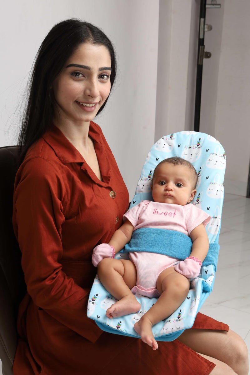 HOOPA 2in1 Infant Carrier for Newborn (0–4 Months) | Reclined Carrying & Breastfeeding Support | Strong Back Support | Indoor & Outdoor Use | Feeding Pillow | Nursing pad | New born Carrier |Dark Blue - Image 2