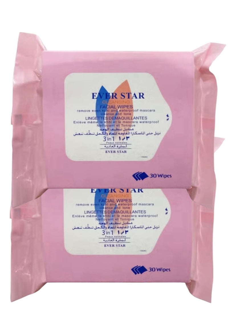 Ever star Makeup remover wipes 60 pcs