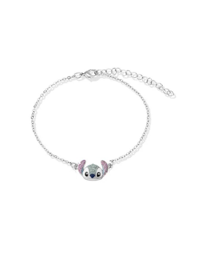 ستيتش مجموعة مجوهرات شخصيات كرتونية من Stitch، 3 في 1، إكسسوارات، سوار وقلادة وأقراط - Image 4