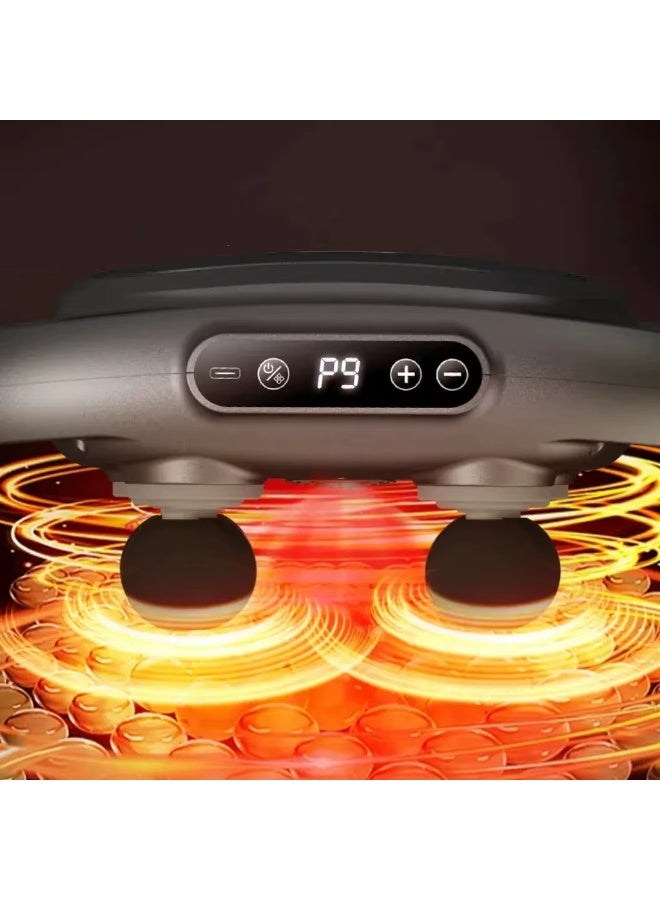 جهاز مساج بستة رؤوس مع حرارة بالأشعة الحمراء لتفتيت الشد العضلي – موديل FZ‑60، بطارية 2000mAh، 9 سرعات - Image 5