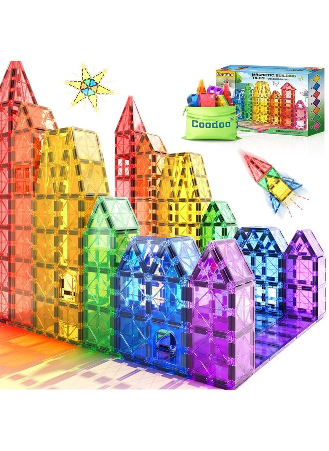 Coodoo - Kids Toys Magnetic Tiles Starter Set Classroom Must Haves, Magnetic Blocks For Toddlers Magnet Building Toys Preschool Montessori Learning Games For 3+ Year Old Boys & Girls - Image 1