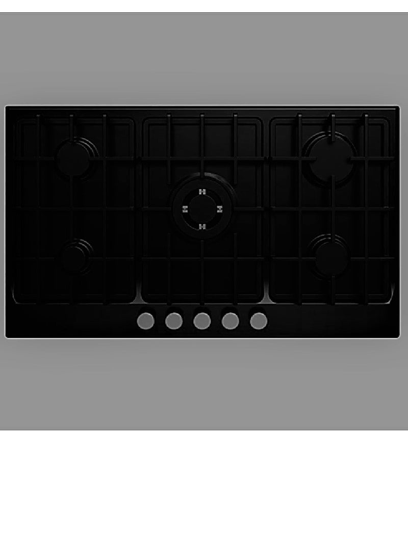 Fresh Gas hob, 5 burners, built-in, 60/90 cm, full safety, black, Fresh cast iron pot holder  - Image 2