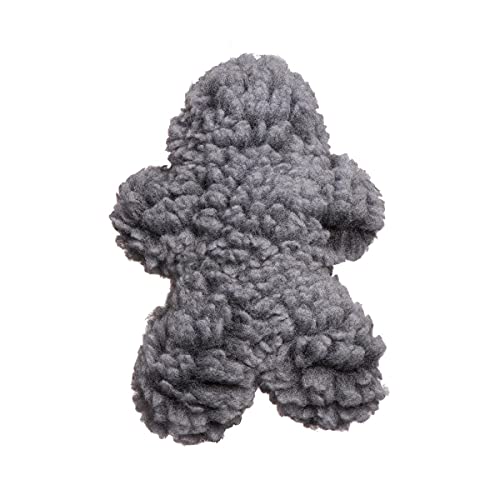 HuggleHounds Plush Dog Toy Fuzzy Dog Toy Plush Soft Fleece Interactive Durable For Small and Large Breeds Puppy Toy HuggleFleece Man Grey - Image 1