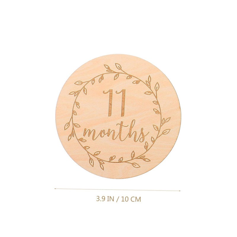 14 Wood Photo Cards for Newborn Photography Monthly Milestone Memories - Image 3