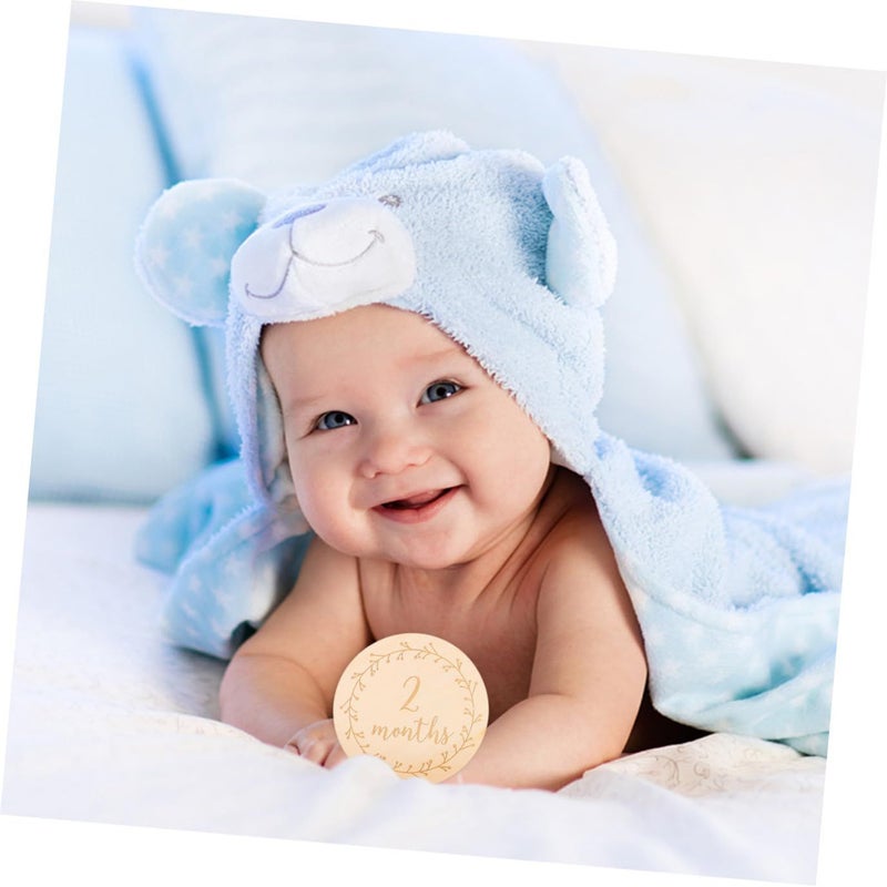 14 Wood Photo Cards for Newborn Photography Monthly Milestone Memories - Image 4