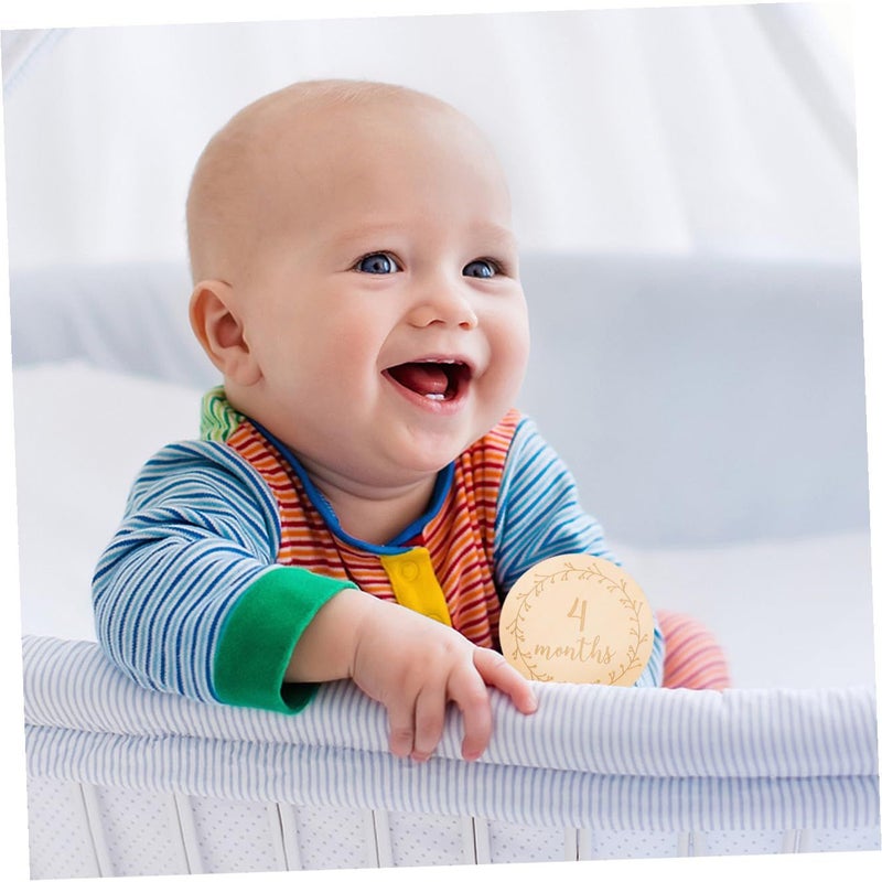 14 Wood Photo Cards for Newborn Photography Monthly Milestone Memories - Image 5