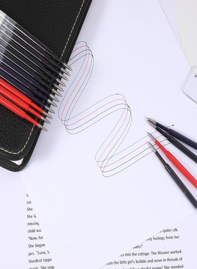 PATIKIL 0.5mm Pen Ink Refills, 10 Pcs 3.9" Ballpoint Refill Fine Point Metal Compatible Replaceable Replacement for Retractable Pen Writing Office, Black - Image 5