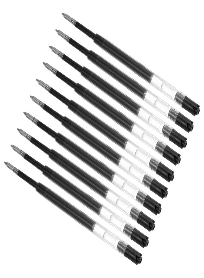 PATIKIL 0.5mm Pen Ink Refills, 10 Pcs 3.9" Ballpoint Refill Fine Point Metal Compatible Replaceable Replacement for Retractable Pen Writing Office, Black - Image 1