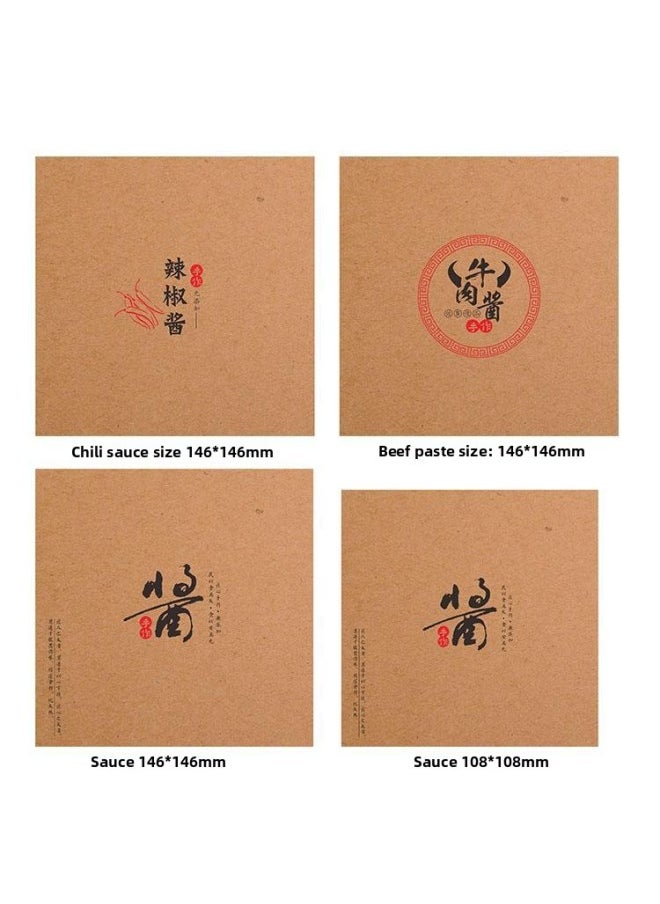 Generic - Sauce Pear Cream Handmade Bottle Cap Sealing Paper Wine Bottle Bird's Nest Lemon Loquat Cream Red Kraft Paper Packing Paper-Color:Lemon Balm 100 Sheets - Image 1