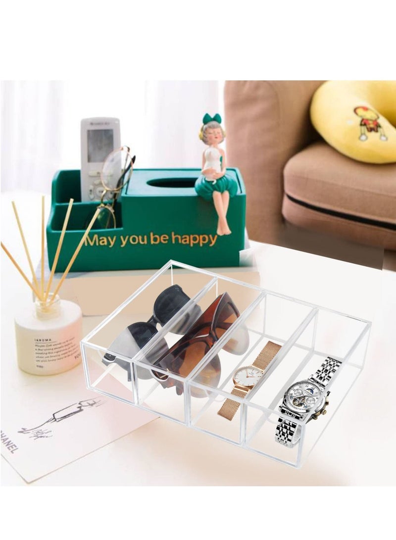 Excefore Sunglasses Organizer, 4 Drawers Acrylic Eyeglass Case Clear Eyeglass Holder Eyewear Display Case for Sunglasses, Fashion Eye Wear, Protective Glasses - Image 5