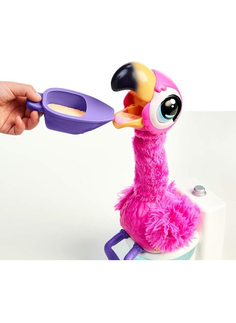 Little Live Pets Gotta Go Flamingo Interactive Plush Toy That Eats Sings Wiggles Poops and Talks Repeat what you say Reusable Food Ages 4+