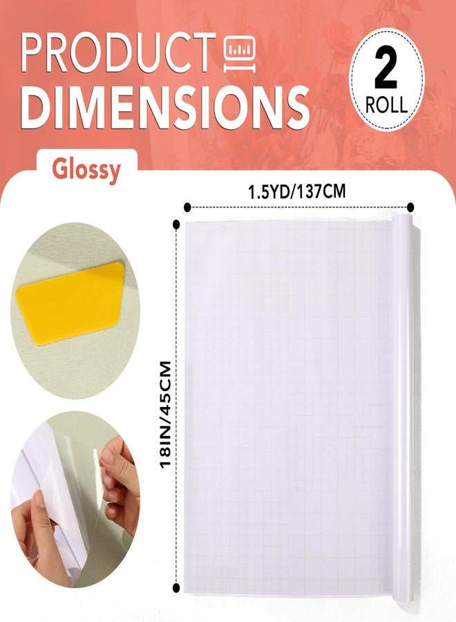 ZENOWICK 2 Rolls 18" x 4.5ft Clear Contact Paper, Book Cover Protector, Clear Adhesive Liner for Crafts, Paperback, Hardcover Documents - Image 3