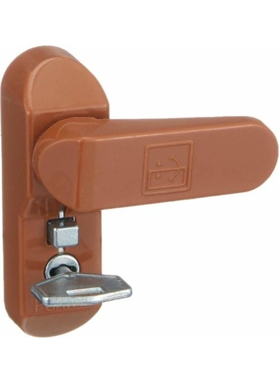 Agubugu Baby PVC Door, Window Child Safety Lock - Keyed - Brown  - Image 1