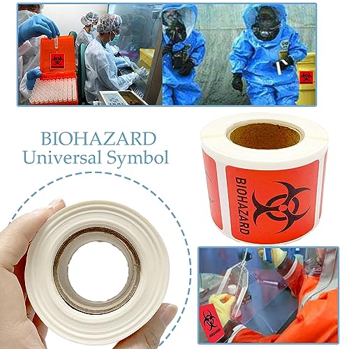BEMAXYE Biohazard Danger Safety Warning Label - 1"x1" Waterproof Self Adhesive Decal Sign Sticker, High Temp Resistance, Long Lasting (250 Pcs/Roll) - Image 4