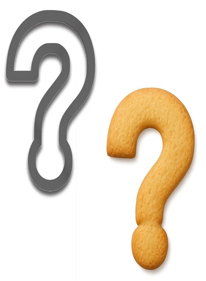 Mighty Gadget Question Mark Cookie Cutter - 4x2.59" Punctuation Shape for Mystery & Game Night Treats (Random Color) - Image 2