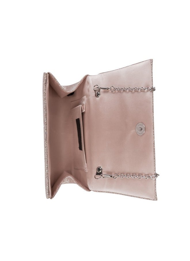 Jessica McClintock Chloe Sparkle Stones Evening Clutch Rose Gold  - Image 2