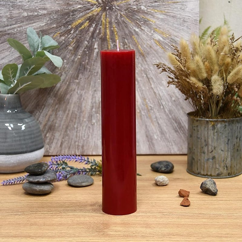 Jeco 2 x 9 Red Pillar Candle - Image 2