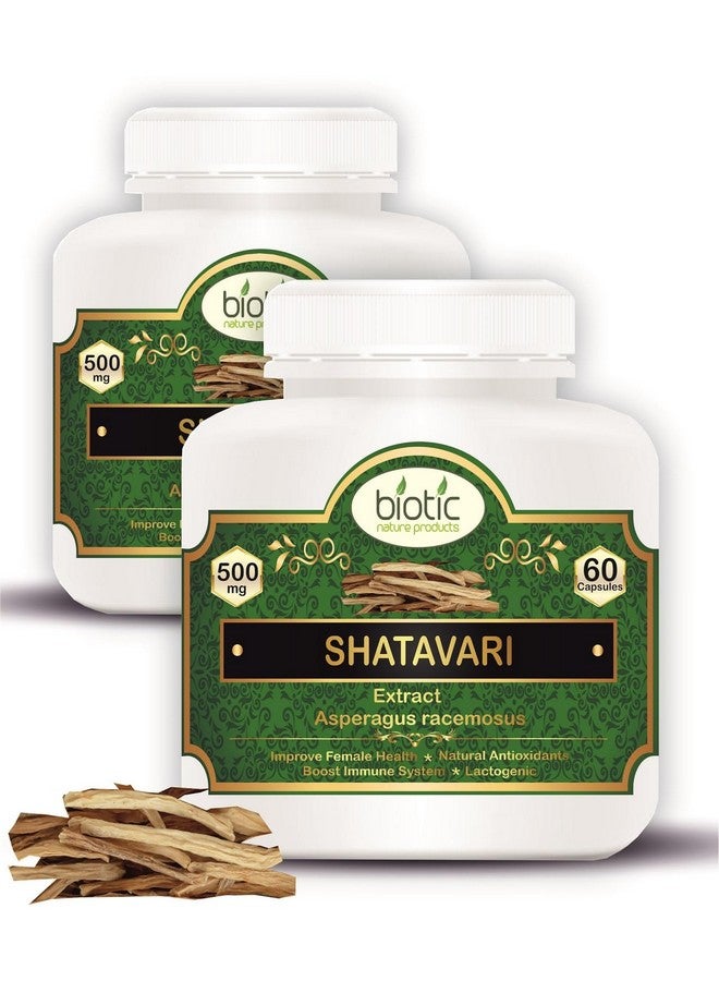 Biotic كبسولات شاتافاري البيوتيك (مستخلص الهليون الراسيموس) 500 ملغ - 120 كبسولة نباتية (عبوة من 2) - Image 1