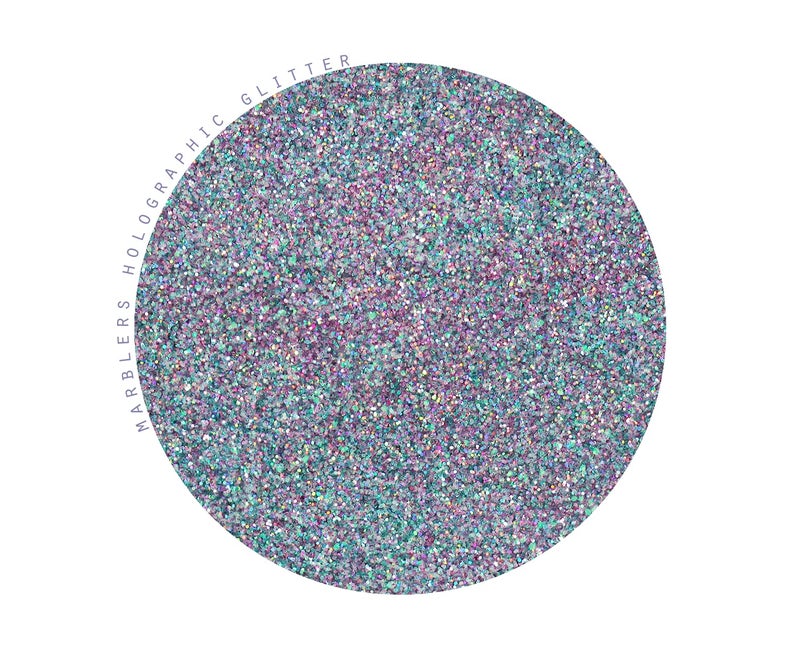 MARBLERS Holographic Face & Body Glitter [Holo Fairy Powder] 0.18oz (5g) | Chunky | Non-Toxic | Cruelty-Free | Festival, Rave & Party Makeup | Eye, Hair, Nail Polish, Eyeshadow | Nail Art | Gel Nail - Image 2