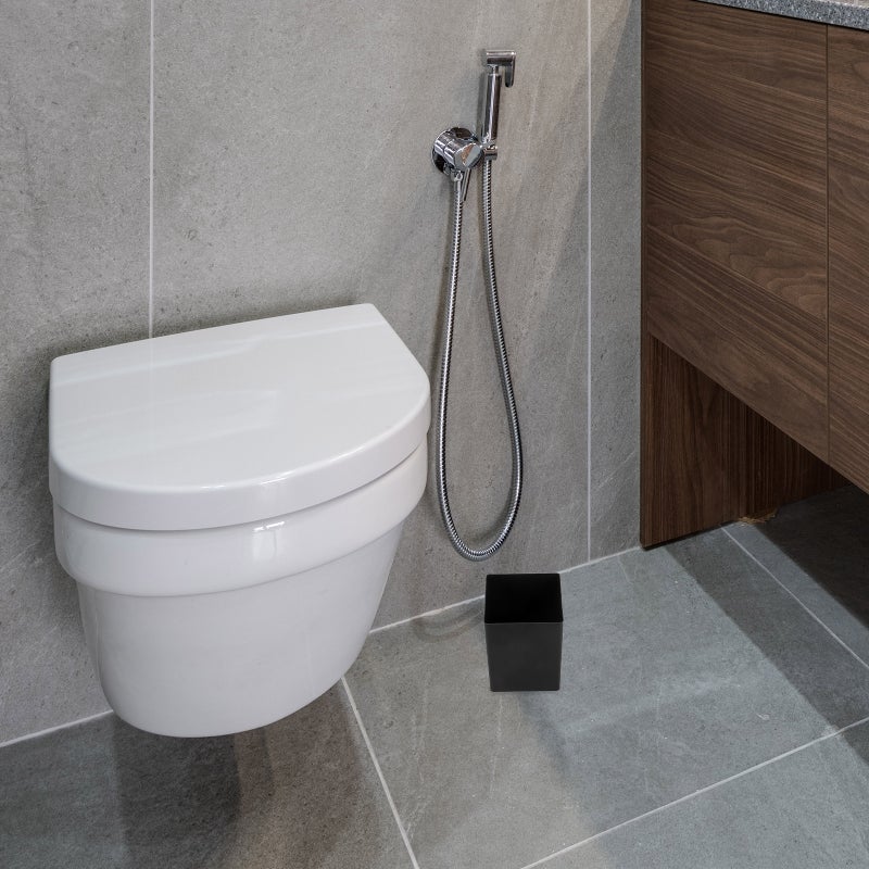 🚽 طقم حامل فرشاة مرحاض متين مع رف لتخزين مواد تنظيف الحمام - Image 5