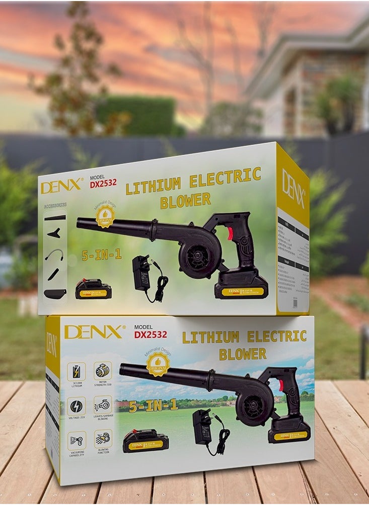 Denx - LITHIUM ELECTRIC BLOWER Cordless Handheld Blower for Dirt Removal, Cleaning and Dust Suction - Image 1