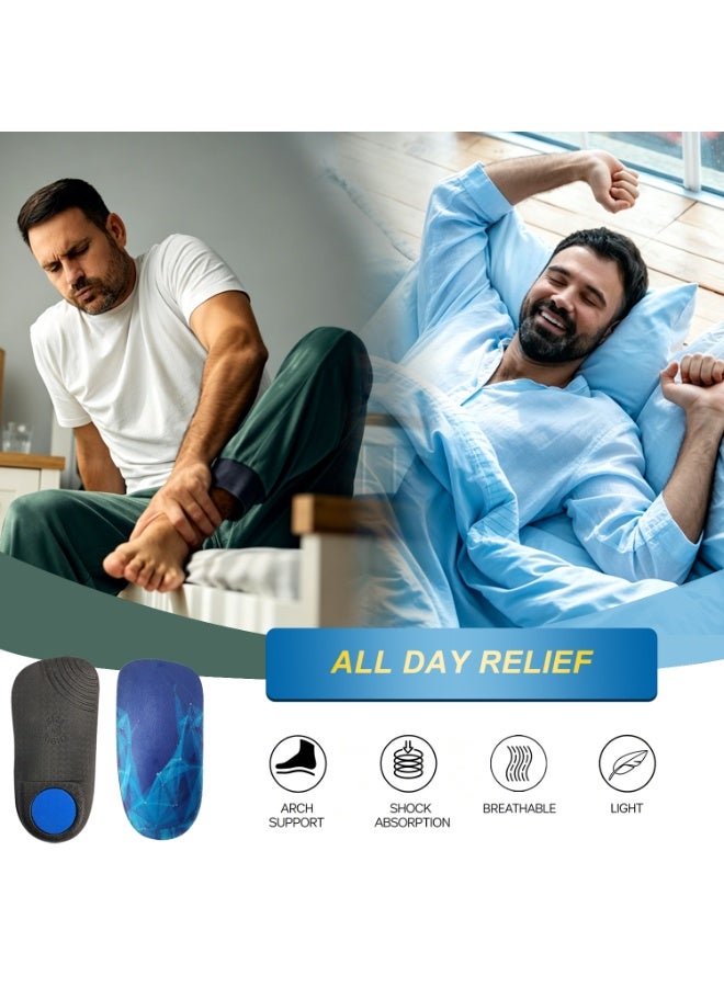 ORIGFIT 3/4 Orthotics Shoe Insoles High Arch Supports Shoe Insoles for Flat Feet - Heavy Duty Insert for Plantar Fasciitis, Heel Pain, Overpronation, Working, Walking and All Day Standing - Image 2