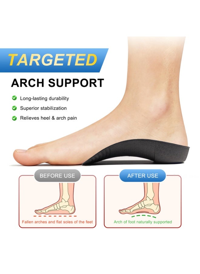 ORIGFIT 3/4 Orthotics Shoe Insoles High Arch Supports Shoe Insoles for Flat Feet - Heavy Duty Insert for Plantar Fasciitis, Heel Pain, Overpronation, Working, Walking and All Day Standing - Image 4