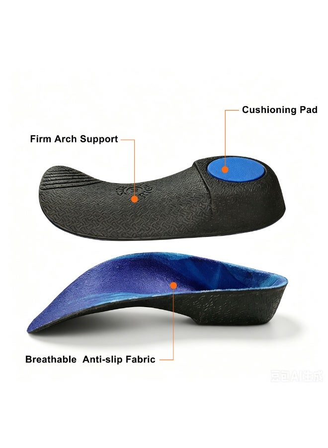 ORIGFIT 3/4 Orthotics Shoe Insoles High Arch Supports Shoe Insoles for Flat Feet - Heavy Duty Insert for Plantar Fasciitis, Heel Pain, Overpronation, Working, Walking and All Day Standing - Image 5