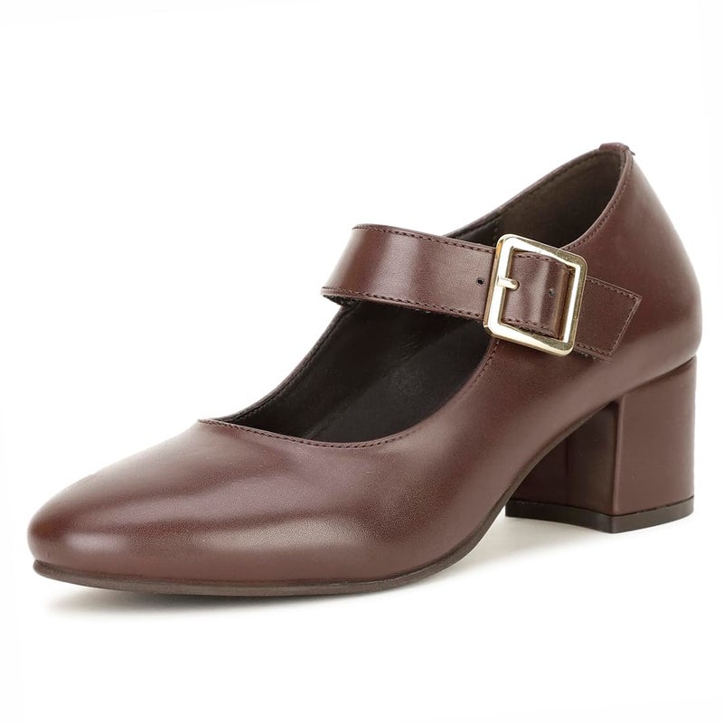 Bata Women's SHALITA Pump E 23 Brown Heels - 4 UK (6514000) - Image 5