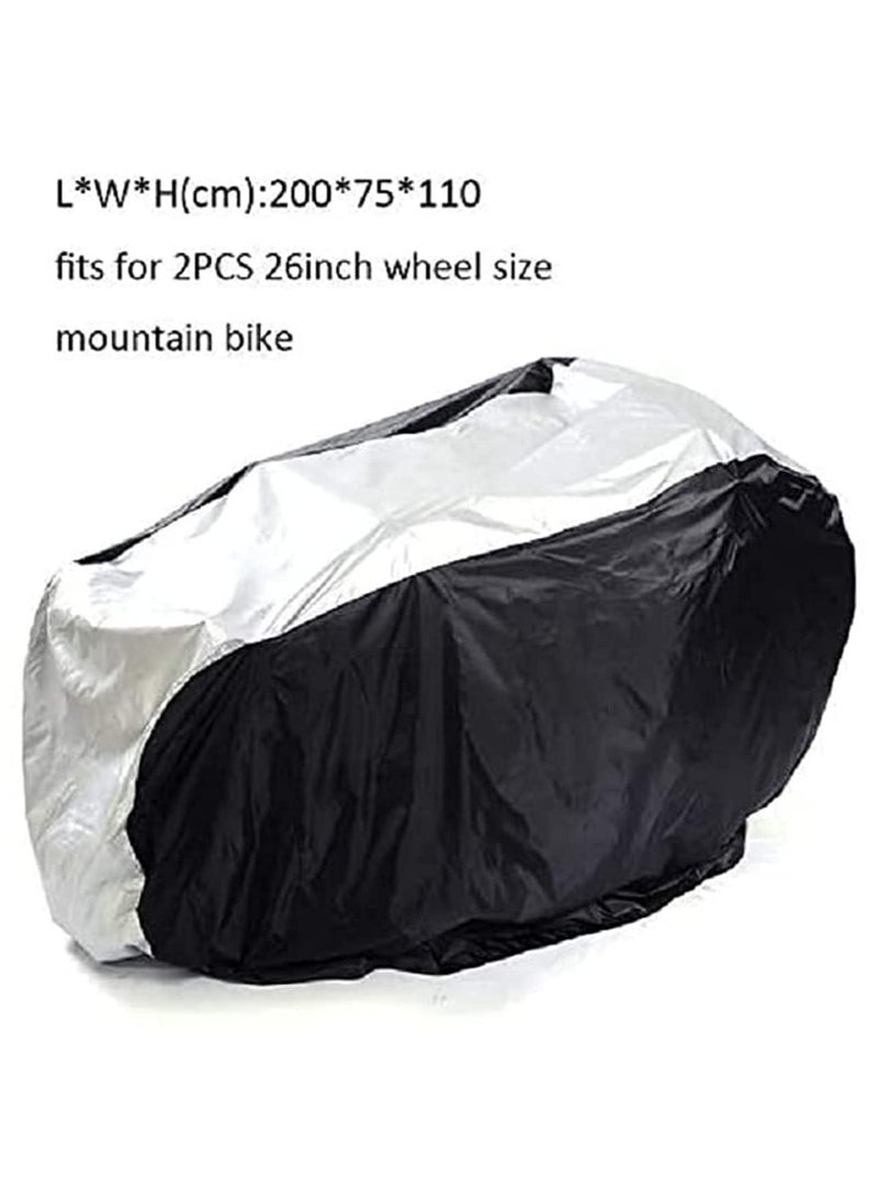 Generic 2 Bike Waterproof Cover All Weather Dust Resistant UV Protection for Bicycles Mountain & Road Bikes Heavy Duty Rain Cover for Snow, Wind & Sun Secure Fit Durable Outdoor Protection  - Image 2