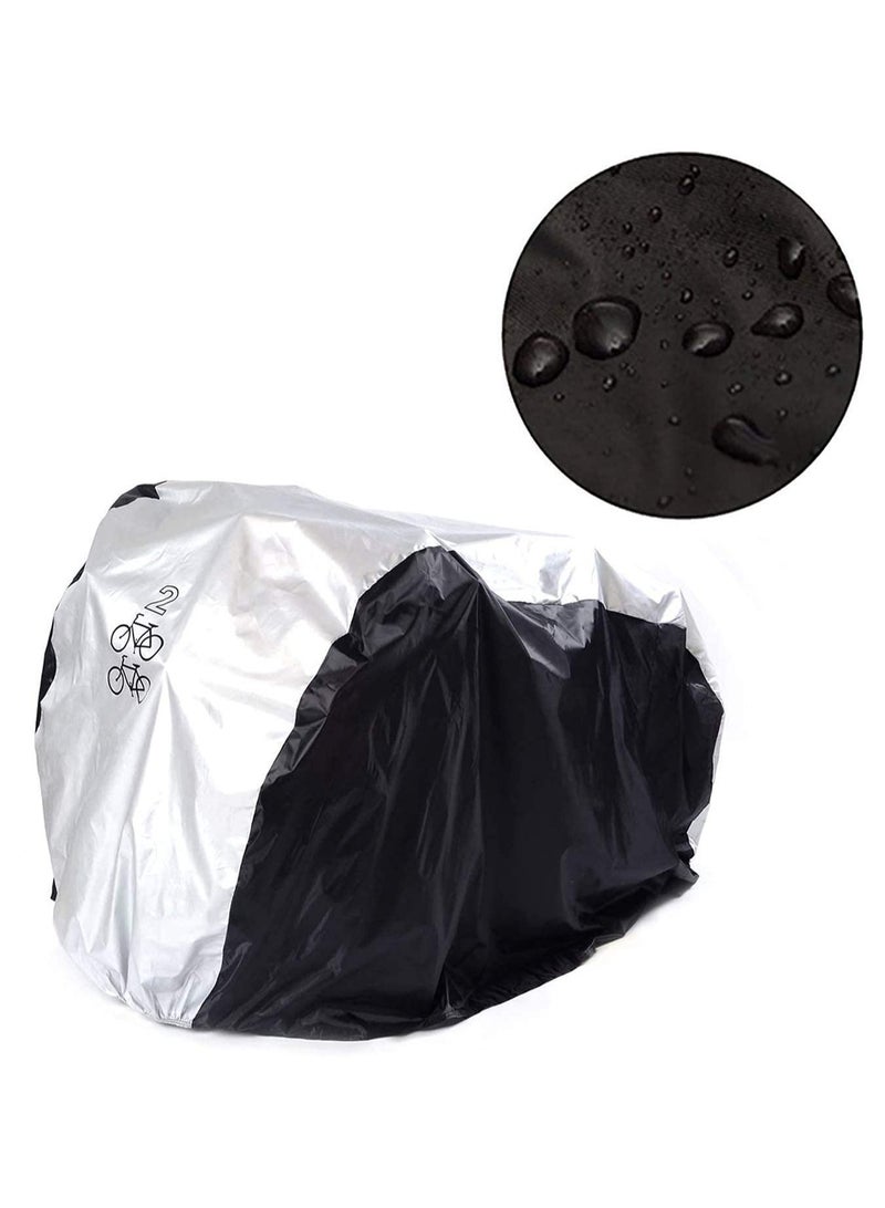 Generic 2 Bike Waterproof Cover All Weather Dust Resistant UV Protection for Bicycles Mountain & Road Bikes Heavy Duty Rain Cover for Snow, Wind & Sun Secure Fit Durable Outdoor Protection  - Image 3
