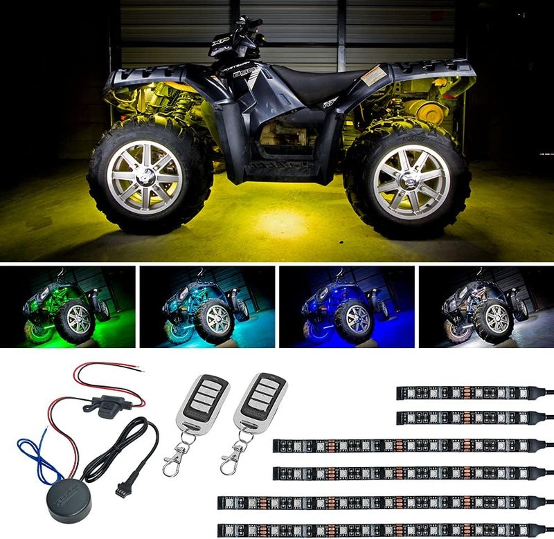 LEDGlow 6pc Advanced Million Color LED ATV UTV Quad 4x4 Accent Underlow Light Kit - Image 1