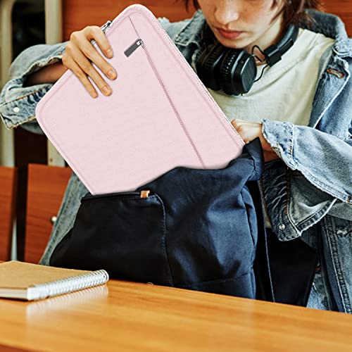 AREYLO Laptop Sleeve, 15.6 inch Laptop Case, Durable Computer Carrying Bag Protective Case Briefcase Handbag with Front Pocket, Slim Laptop Case Cover for 15.6 Inch HP, Dell, Lenovo, Asus, Notebook, Pink - Image 5