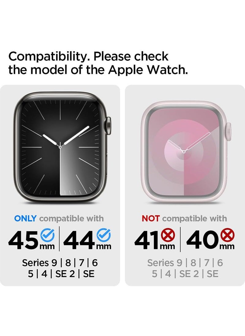 Spigen - غطاء حماية متين لساعة Apple Series 9/8/7 (45 ملم) وSeries SE2/6/SE/5/4 (44 ملم) - أسود - Image 1