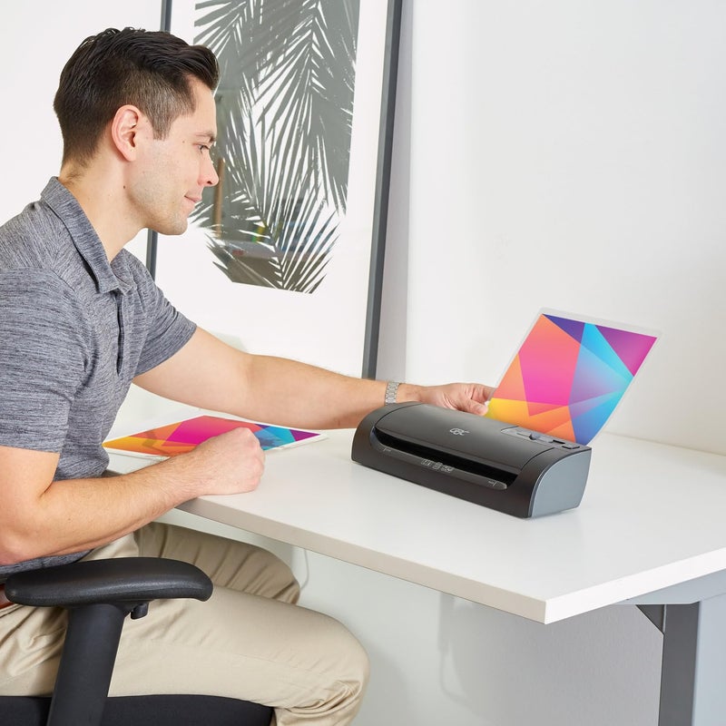 GBC Thermal Laminator Machine, Fusion 1000L, 9 Inch, 4 Min Warm-up, 3 or 5 Mil, with 10 EZUse Laminating Pouches for Home, Office and Classroom, Black (1703072) - Image 2