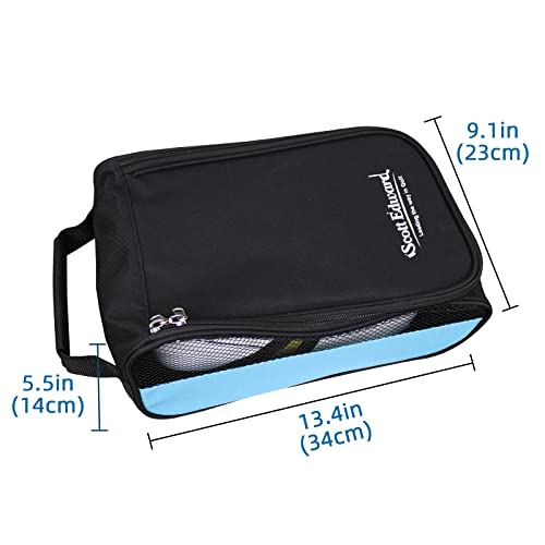 Scott Edward Portable Golf Shoe Bag Outdoor Travel Zippered WaterproofBreathable Carrier Bags for Men and Women - Image 3