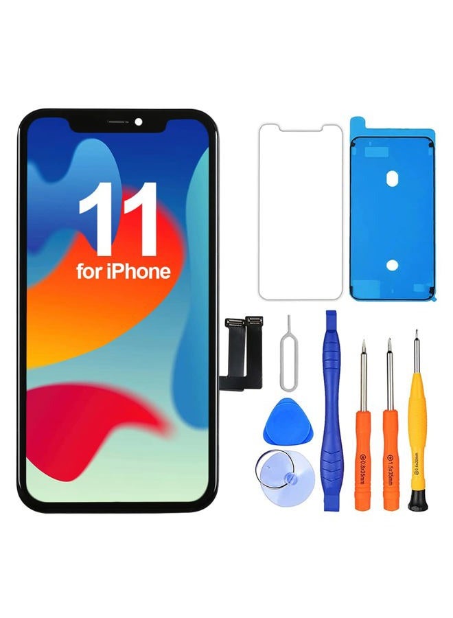 Ayake Screen Replacement for iPhone 11, 6.1-inch LCD Display Full HD and Touch Digitizer Assembly True Tone Programmable Face ID Remains with Tool Kits, for Model A2111, A2223, A2221 - Image 1