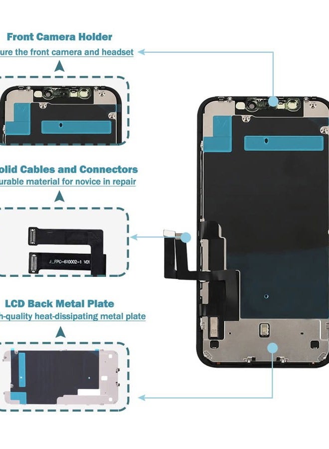 Ayake Screen Replacement for iPhone 11, 6.1-inch LCD Display Full HD and Touch Digitizer Assembly True Tone Programmable Face ID Remains with Tool Kits, for Model A2111, A2223, A2221 - Image 2