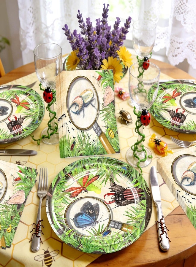 Roaring Good Time Insect Birthday Party Decorations Bugs Party Plates and Napkins Bugs Party Decorations Garden Birthday Party Decorations Caterpillar Ladybug Birthday Banner - Image 4