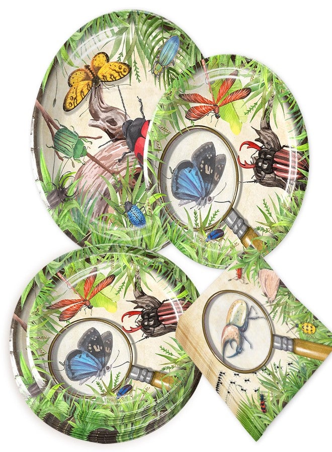 Roaring Good Time Insect Birthday Party Decorations Bugs Party Plates and Napkins Bugs Party Decorations Garden Birthday Party Decorations Caterpillar Ladybug Birthday Banner - Image 1