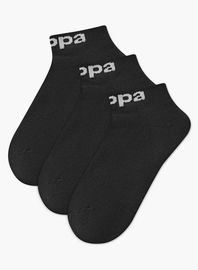 كابا Men Logo Ankle Socks - Set Of 3