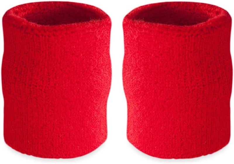 Suddora Arm Sweatbands, Absorbent and Breathable Thick Cotton Bands for Working Out, Gymnastics, Basketball, Tennis, and Football, Multiuse 4-inch Wristbands for Costumes and Cosplay - Image 1