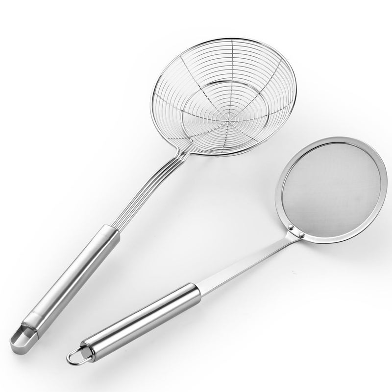 Dehov 53 Inch Spider Strainer With Mesh Fatsoff Soup ScoopSlotted Spoon For CookingFat Skimmer Spoon For Kitchen Fryer Basket - Image 2