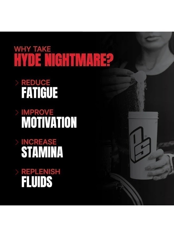 ProSupps Hyde Nightmare Pre-Workout Blood Berry 30 Servings - High-Stimulant Pre-Workout Powder for Energy, Focus, Endurance and Training Performance - Image 3