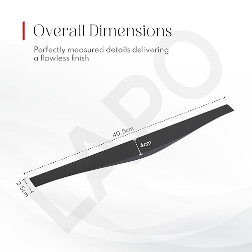 LAPO Elite 16 Inch Aluminum Kitchen Profile Handle, Cabinet Profile Handle, Drawer Handle for Kitchen, Profile Handle for Wardrobe, Profile Pull Handle for Home, Hotel, Office(Black Finish, Pack of 1) - Image 2