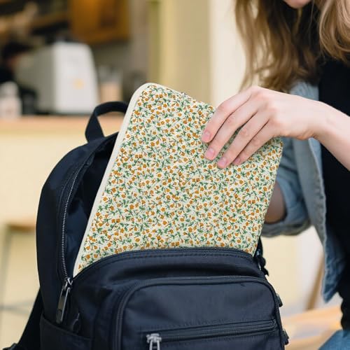 BBIQI Puffy Laptop Sleeve 13-15.6 Inch Cute Quilted Laptop Protective Case Padded Floral Computer Sleeve for MacBook (B-Yellow, 13 Inch) - Image 5