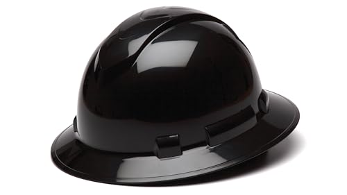 Ridgeline Pyramex Ridgeline Full Brim Hard Hat 4 Point Ratchet Black - Image 3