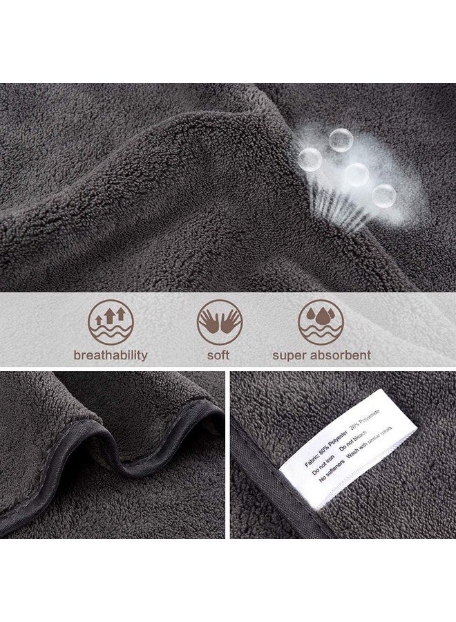 Surat Dream Set Of 2 Hair Towel Wrap For Women, Quick Dry Towel For Hair With Button, Anti Frizz Super Absorbent Soft Hair Drying Turban Cotton (Grey, Free Size) - Image 4