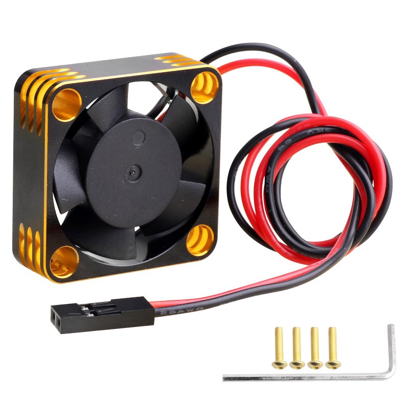 HobbyPark RC Brushless Motor Cooling Fan ESC Cooling Fan for RC Car 18 110 112 Scale 540 550 Brushless Motors BlackRed - Image 4