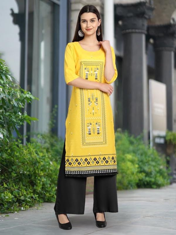 Tee Projekt Printed Crepe Kurti for Women ll Vibrant Colour Kurti (Pack of 6) - Image 2